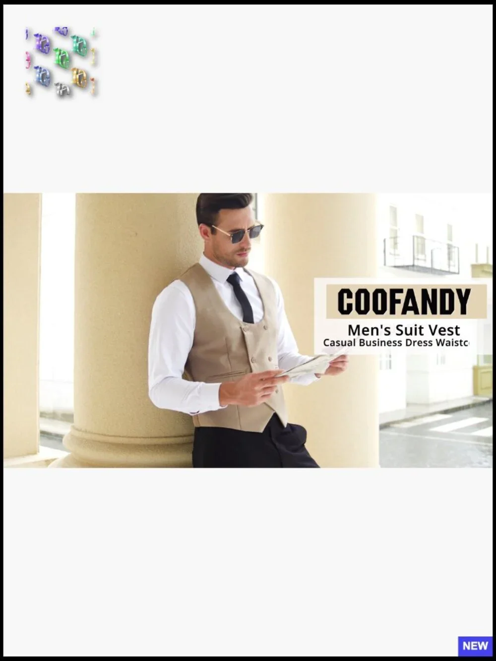 Slim Fit Double Breasted Dress Vest Formal Business Casual Waistcoat